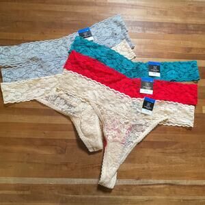 I.n.c. Lace Thong Underwear panty pack set of 6, XL